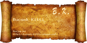 Bucsek Kitti névjegykártya